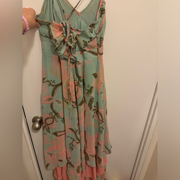 Beautiful mint and pink boho style  layered dress - Picture 3 of 7